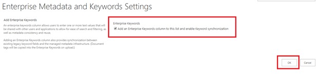  Enable Keyword synchronization